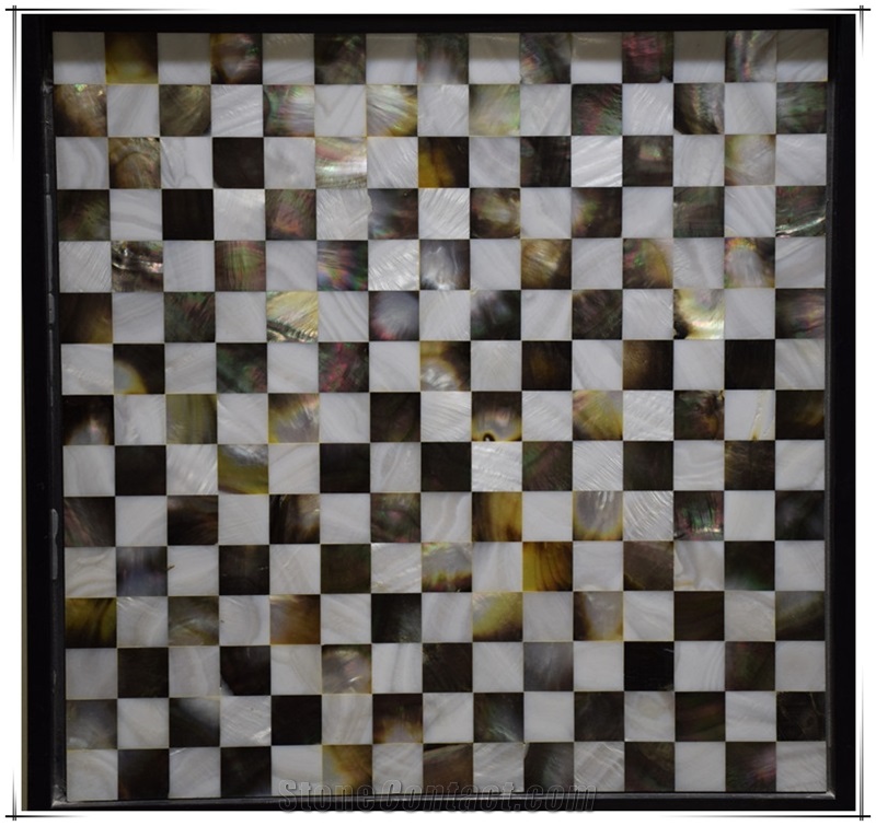 Square Natural Shell Mosaic Design for Flooring Wall Bar Tile