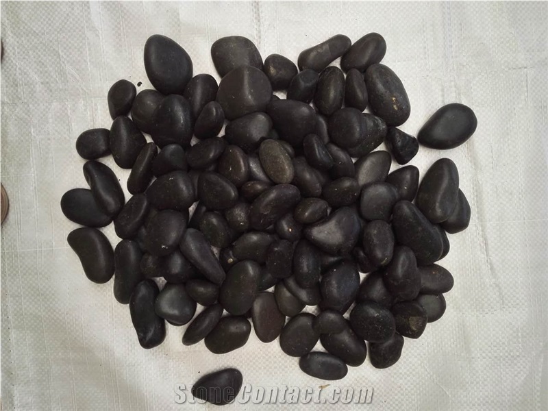 Black Natural Pebble Stone