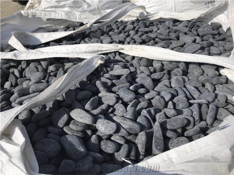 Black Natural Pebble Stone