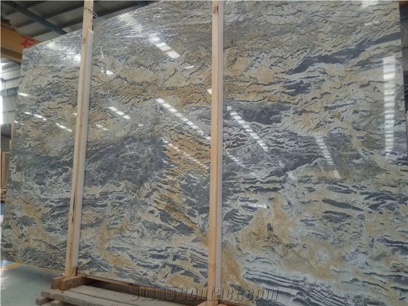 Golden Clouds Marble Tiles & Slabs