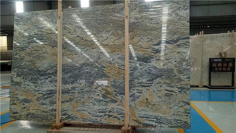 Golden Clouds Marble Tiles & Slabs