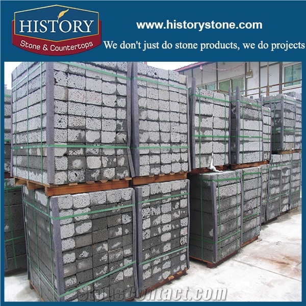 Hainan Black Basalt Kerbstone High Quality Lava Stone China