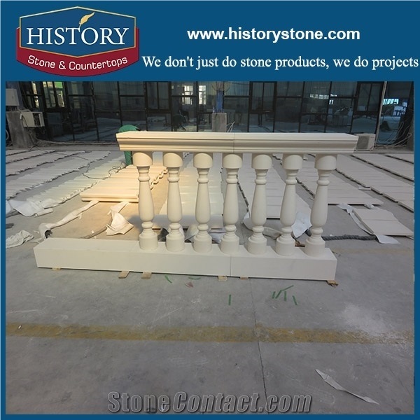 Indoor & Outdoor Decorative Pillars Granite Columns Prices, Sahara Beige Granite Pillars