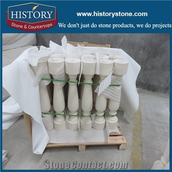 Indoor & Outdoor Decorative Pillars Granite Columns Prices, Sahara Beige Granite Pillars