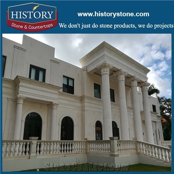 Indoor & Outdoor Decorative Pillars Granite Columns Prices, Sahara Beige Granite Pillars