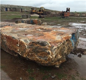 New Algerian Brown Marble Blocks