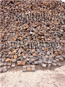 Porphyry Cubes 10x10cm, Porfido Trentino Cobbles