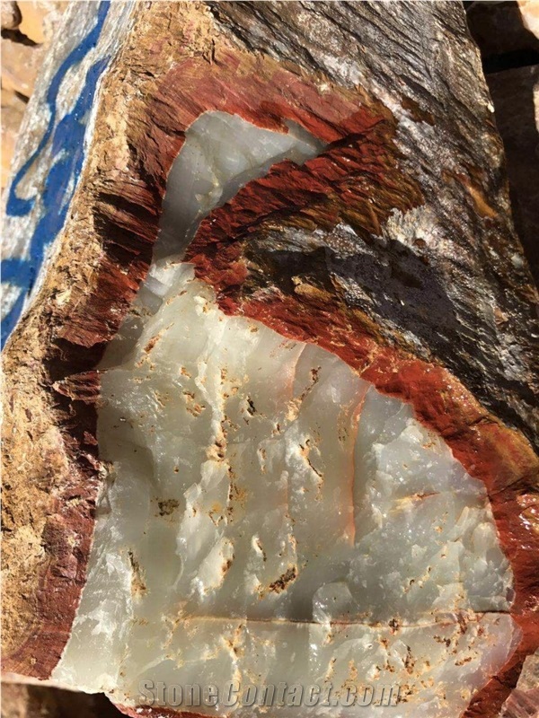 Red Onyx Red Jade Block