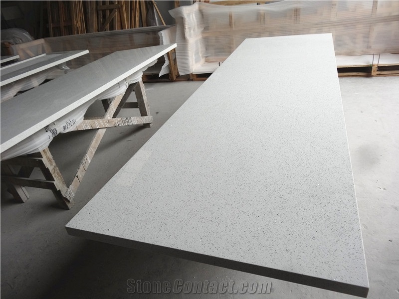 Cystal White Quartz Countertop / Hot Sale Kitchen Work Tops