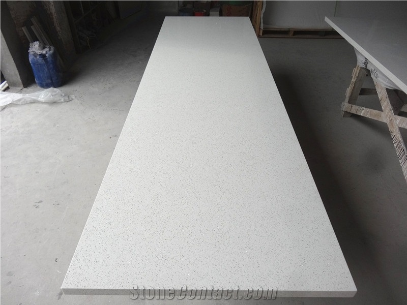Cystal White Quartz Countertop / Hot Sale Kitchen Work Tops