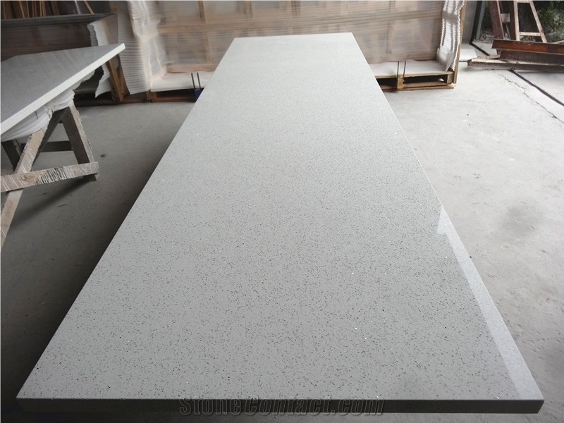 Cystal White Quartz Countertop / Hot Sale Kitchen Work Tops