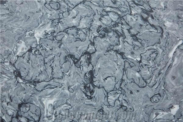 Grey Quartz King Flower 07 Vw-0607 Quartz Tiles&Slabs Flooring