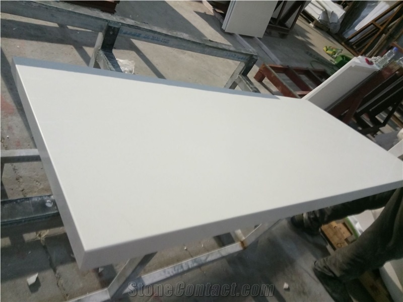 Light White Quartz Countertop / Hot Sale Kitchen Work Tops