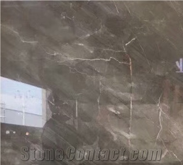 45 Degree Grey Marble Slab for Interior Wall and Floor Covering