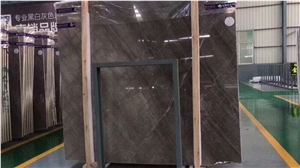 45 Degree Grey Marble Slab for Interior Wall and Floor Covering