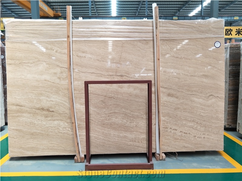 Beige Wood Vein Cut Travertine for Wall and Floor Tile