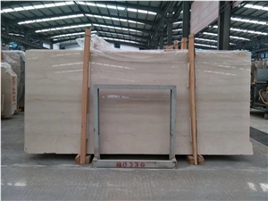 Beige Wooden Marble Slab Tile for Floor and Wall Covering