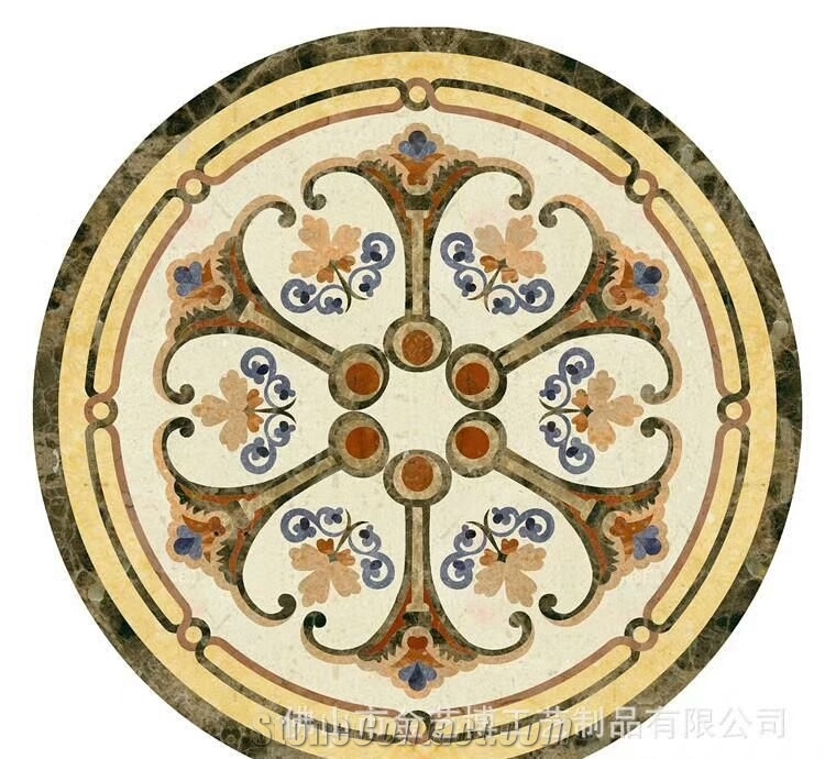 Building Stone Waterjet Medallions for Wall and Wall Decoration