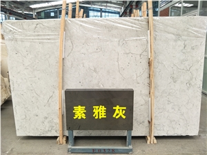 China Factory Elegant Grey Marble Slab Polished Interior Wall Covering