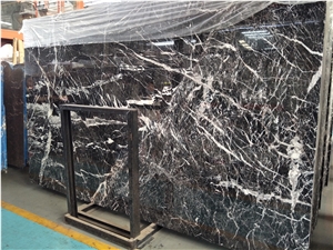 China Gold Inlaid with Jade Marble Tiles & Slabs for Floor/Wall Decor