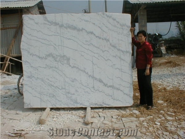 China Guangxi White Marble Polishing Slabs/Wall & Floor Tiles