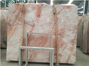 China Red Spider Marble Slab Cut Panel Wall Hotel Lobby Floor Covering