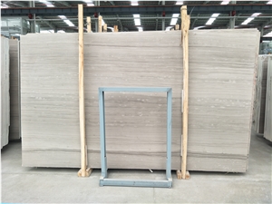 Direct Sale China Wood Grain Marble White Wooden Slabs for Covering