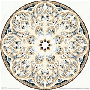 Laminated Waterjet Medallions for Floor and Wall Tiles Polished