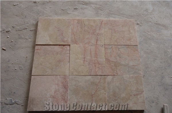 Popular Red Cream Rose Beige Polished Marble Floor Wall Tiles/Slabs
