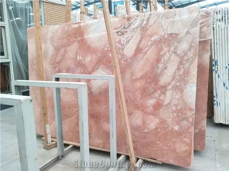 Rosa Tea Marble/Spider Vein/Polished