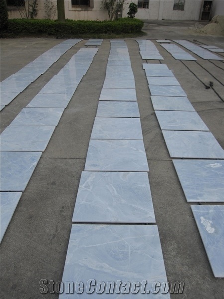 Royal Crystal Sky Blue Marble Slabs & Tiles for Hotel Decoration