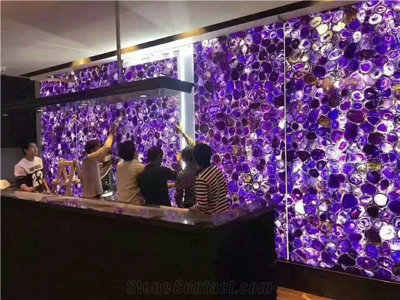 Semiprecious Purple Stone for Countertop Tabletop
