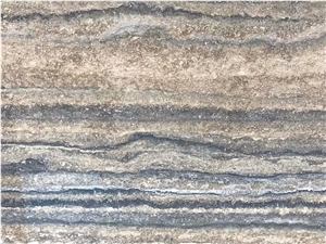 Silver Blue Travertine Slab for Interior Wall and Floor Tiles