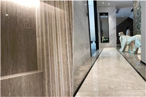 Silver Grey Shadow Marble for Wall and Floor Tile/Countertop