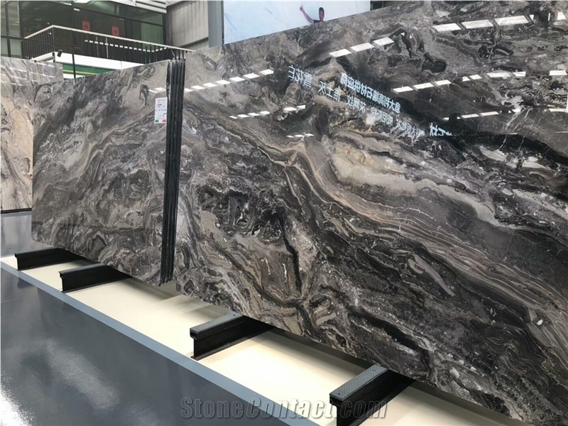 Venes Dark Grey Marble for Interior Wall and Floor Covering/Polished