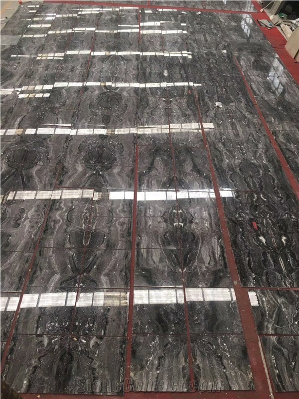 Venes Dark Grey Marble for Interior Wall and Floor Covering/Polished