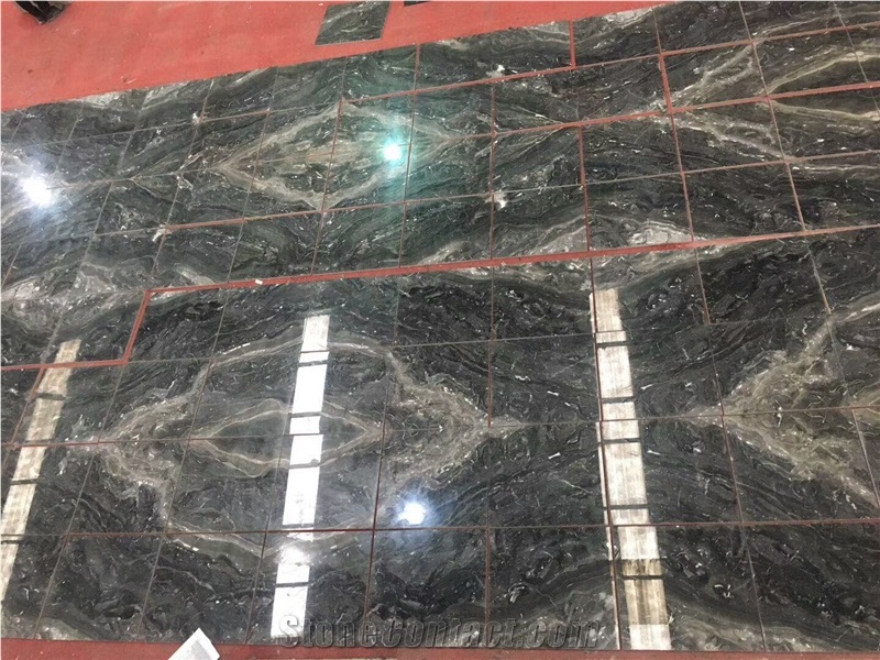 Venes Dark Grey Marble for Interior Wall and Floor Covering/Polished