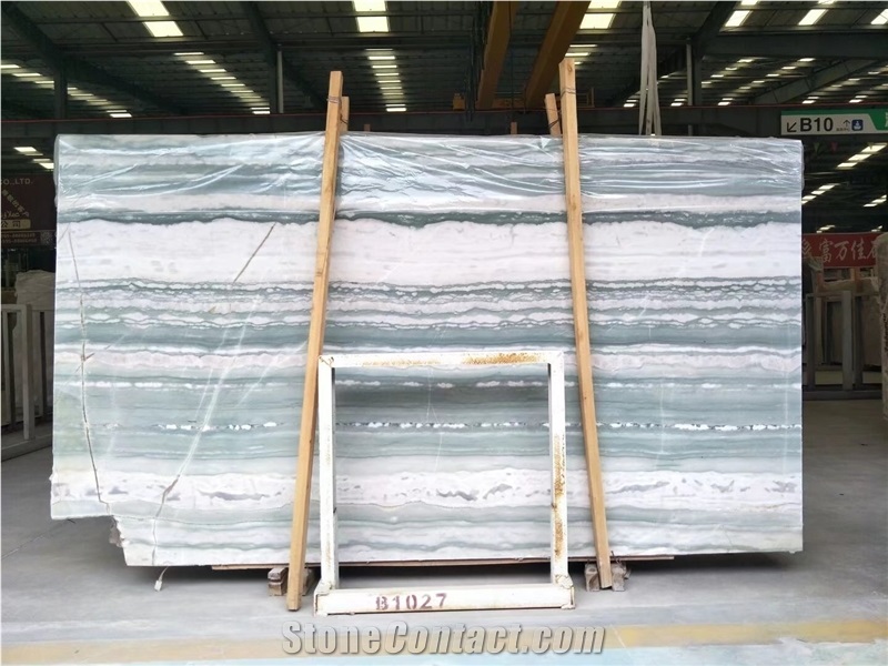 Wachau Gruen/Green Wood Vein Marble Slab for Wall and Floor Tiles