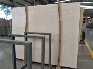 Wall and Floor Tiles Light Beige Marble Slab Pattern