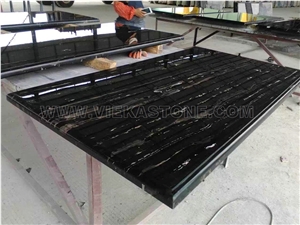 Silver Dragon China Nero Portoro Marble Countertop Vanity Top