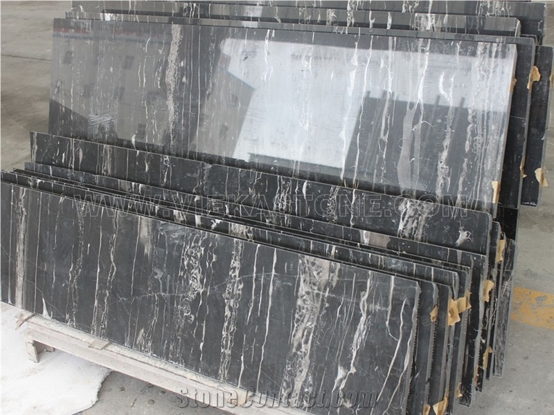 Silver Dragon China Nero Portoro Marble Countertop Vanity Top