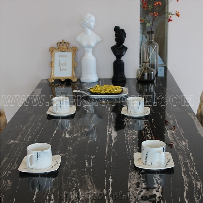 Silver Dragon China Nero Portoro Marble Countertop Vanity Top