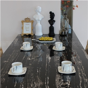 Silver Dragon China Nero Portoro Marble Countertop Vanity Top