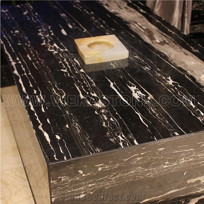Silver Dragon China Nero Portoro Marble Countertop Vanity Top