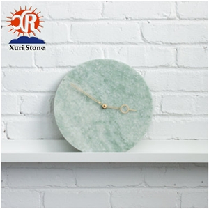 Customized Design White Marble Stone Wall Clock for Decoration