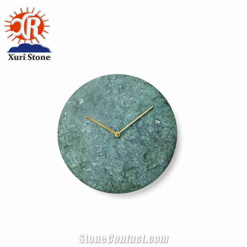 Customized Design White Marble Stone Wall Clock for Decoration