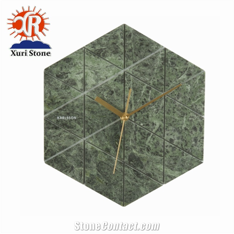 Customized Design White Marble Stone Wall Clock for Decoration