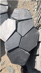Black Slate Random Flagstone for Floor and Wall ,Paving