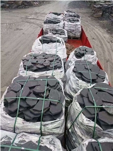 Black Slate Random Flagstone for Floor and Wall ,Paving