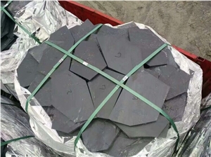 Black Slate Random Flagstone for Floor and Wall ,Paving